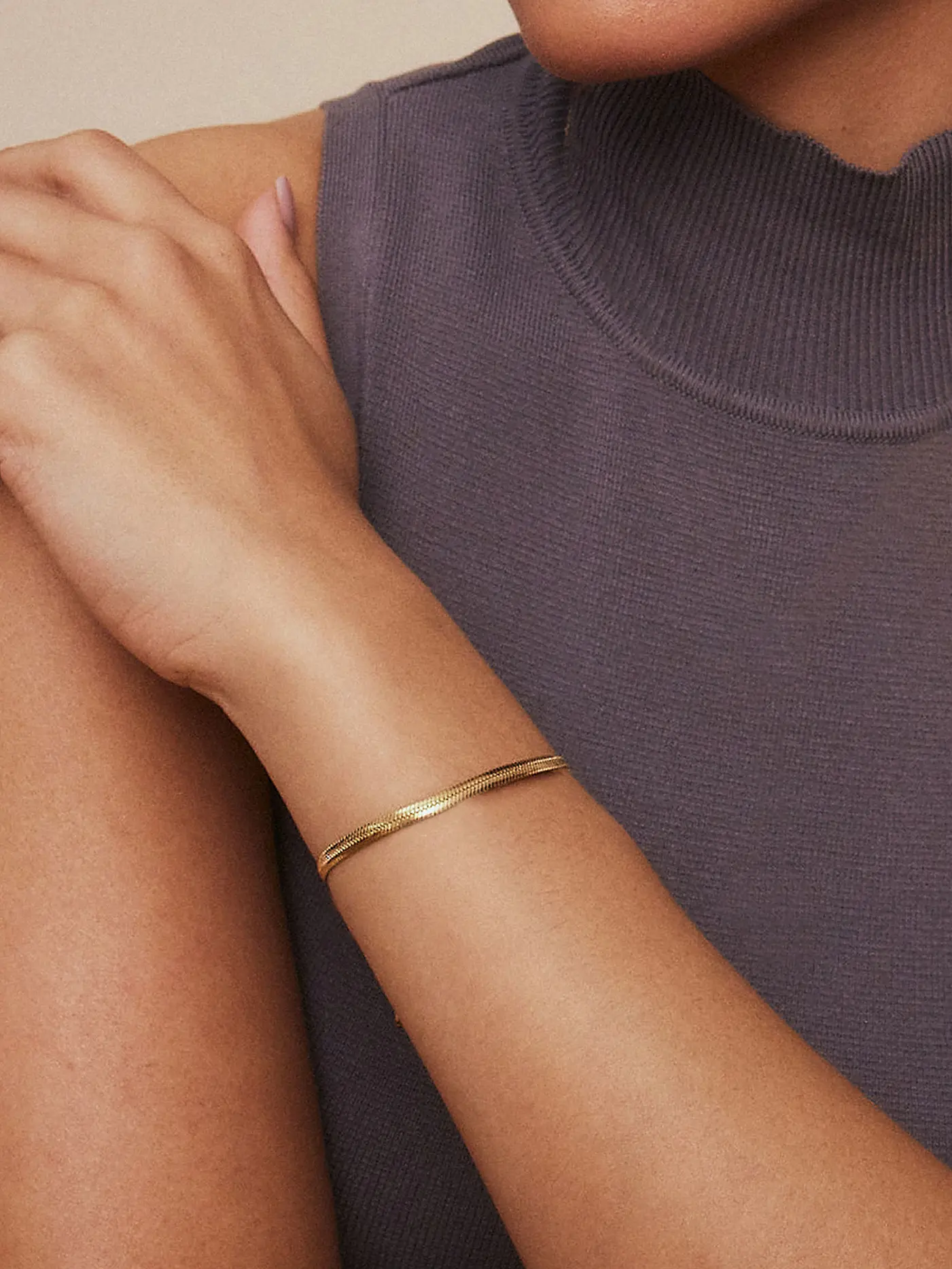 EDBLAD | Halskette HERRINGBONE BRACELET | gold